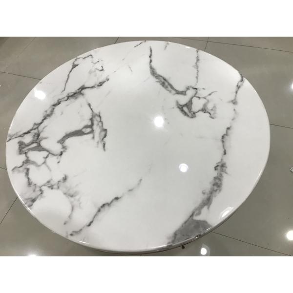 Low Key Luxury 80cm 74cm Wrought Iron Marble Coffee Table