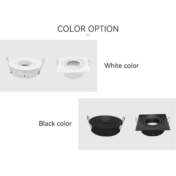 IP20 Renewable MR16 Downlight Housing Tilted Cutout 82mm Downlight Enclosure