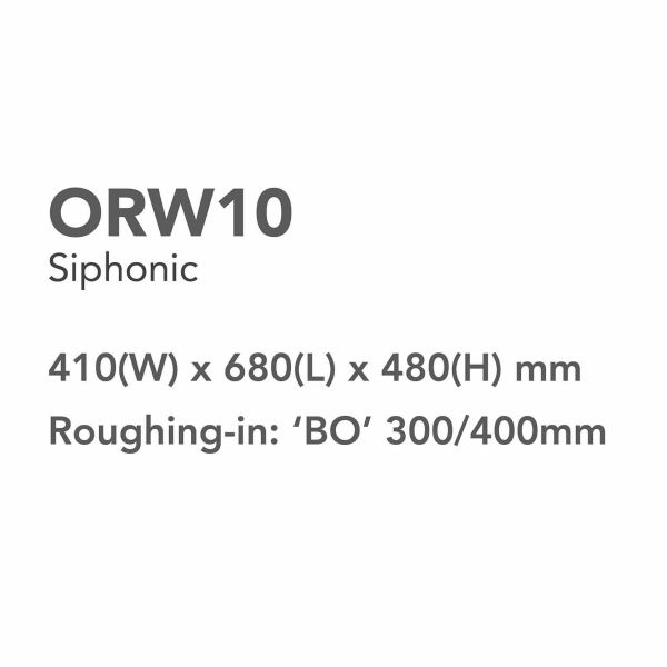 Tankless Modern Smart Toilet Water Efficient Siphonic WC Pan 410x680x480mm Orin ORW10
