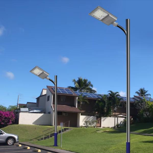 Newest All in One Solar Road Light IP65 Waterproof grade with Die-Casting Aluminum Easy Installation Solar Powered Outdoor Lights Dusk to Dawn High Brightness
