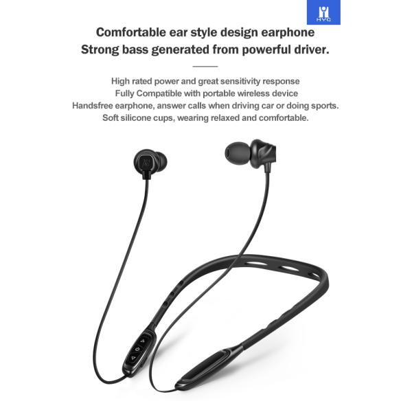 Waterproof Magnetic Neckband Bluetooth Earphones IPX4 Black Red Color