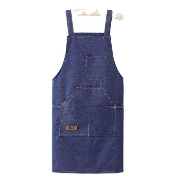 Custom Denim Hairdresser Garden Tools Apron with Pockets Support 7 Days Sample Order