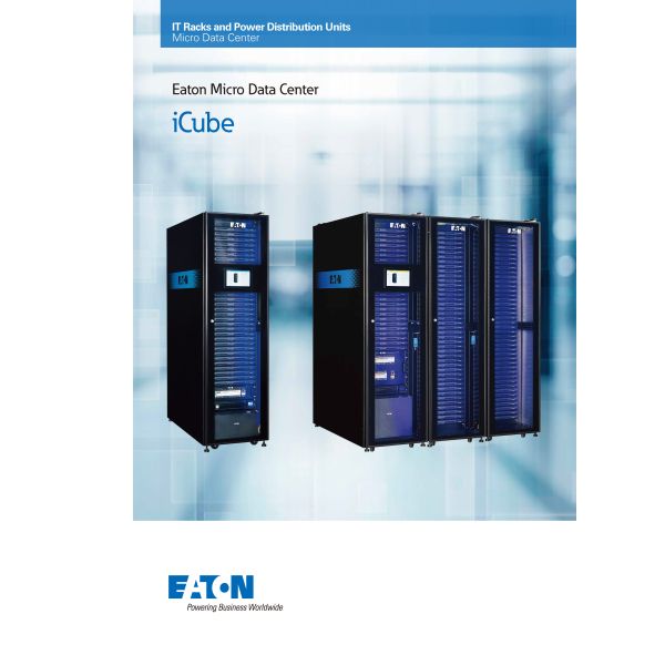 Eaton Micro Modular Data Center Power Cube with 25-60kW Cooling Capacity 21.5-Inch FHD Touch Screen and Three Phase UPS System