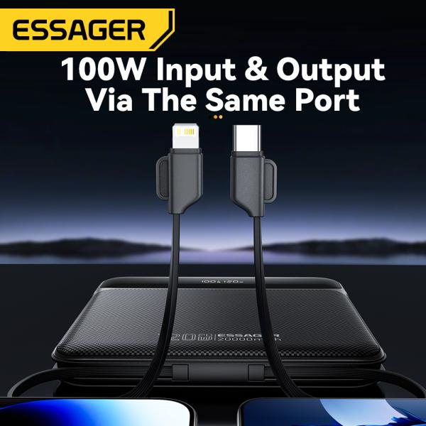 ESSAGER PB905 Series 4 Ports 20000mAh Power Pack Portable Power Bank with Private Mold and TYPE-C Input Interface