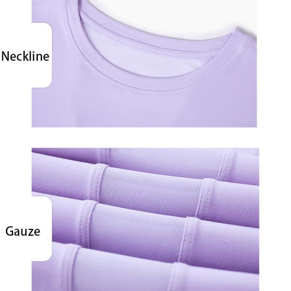 Футболка обнаженных сетки верхних частей йоги рукава женщин чувства женщин короткой шить идущая