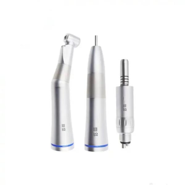 LED Low Speed Dental Handpiece Set E-Type Inner Water Spray Contra Angle Straight Air Motor