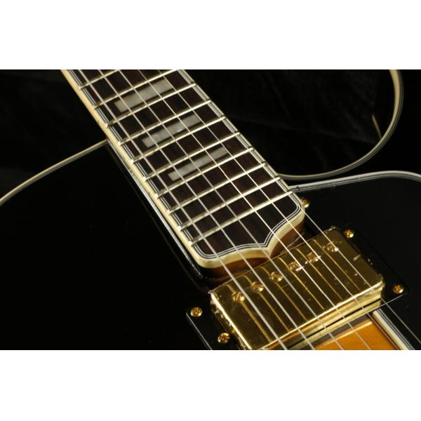 Quality blackburst thick hollow body block inlay single cutaway electric guitar