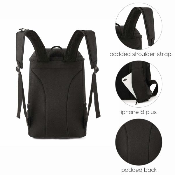 30 Cans Lightweight Insulated Food Cooler Bags Backpack Style 15.8 X 13.0 X 7.5