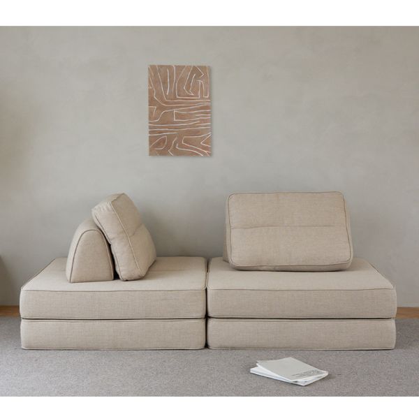Modern Home Furniture Vacuum Packing Sofa Small Tofu Block Module Fabric Foldable Couch Compressed Sofa for Living Room