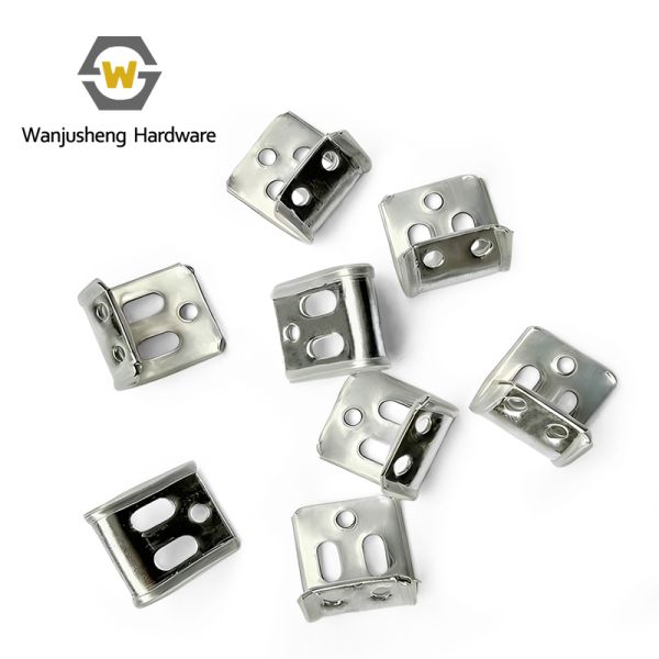 Wholesale Price Custom 4-Hole Sofa Spring Clips Hardware Accessories Iron Furniture Serpentine Springs