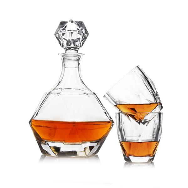 LFGB Certified Crystal Glass Set Whiskey Decanter Set High Quality Glass Stopper