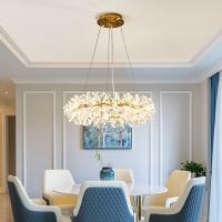 Post-modern Nordic Simple Crystal Chandelier Light Luxury Living Room Bedroom Lighting Circular Creative Decorative Chandelier