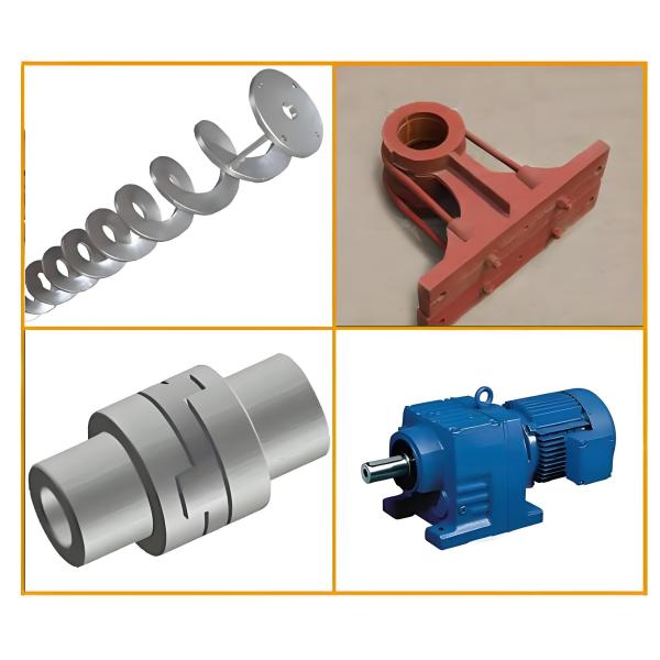 Flexible Industrial Carbon Steel Airtight Screw Powder Conveyor with Multiple Loading Points