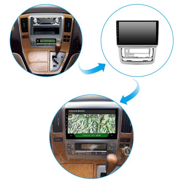 Núcleo 4 9 polegadas para a navegação completa do carro de Bluetooth do tela táctil de Toyota Alphard A10