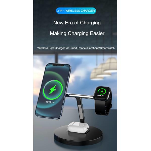 Заряжатель Multi функции Ци ABS беспроводной на Iphone 12 мини Airpods