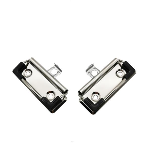 Rectangular Clipboard Clips Metal Notepad Clips 70*30mm With Corner Guards And Ear Hangers