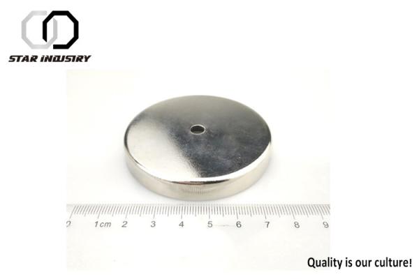 Durable Strong Ceramic Pot Magnet With Screw For Disc Magnetic Assembly