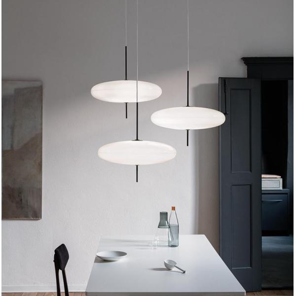 Black And White Flying Saucer Pendant Light Modern Art Bedroom Pendant Lamp(WH-GP-116)