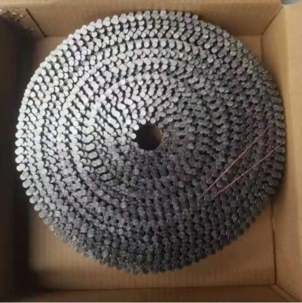 Pallet Coil Wire Nails Yellow Zinc White Pallet Screw Shank Coil Nails