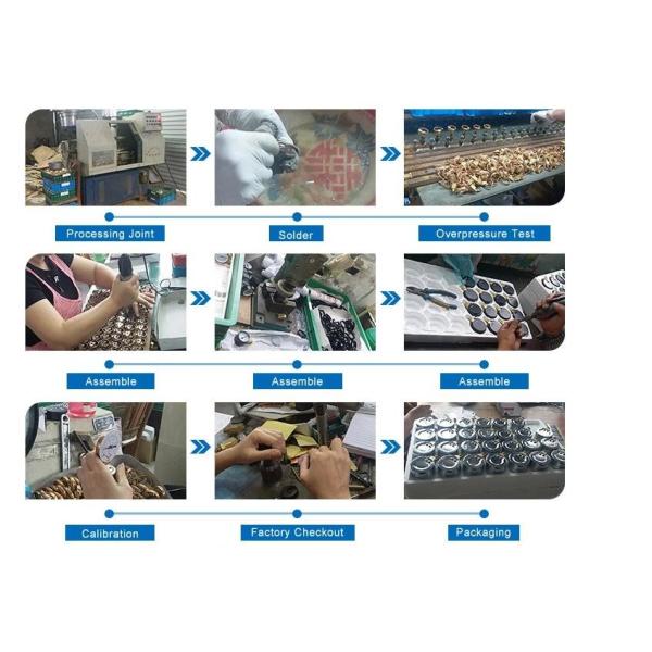 Presión baja de cobre amarillo del indicador de presión de los recambios del concentrador del oxígeno del movimiento