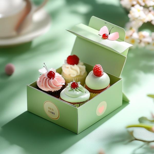 Wholesale Custom logo Baking Box Cookies Waffles Paper Cupcakes Custom Donut Boxes Cake Gift Boxes