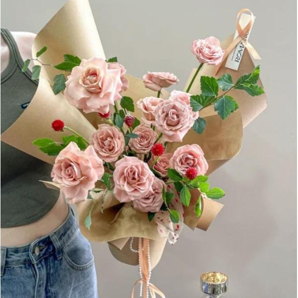 Fenghua papier à forme artistique papier d'emballage de fleurs, épaississement de 157g en cuir de vache en papier d'emballage de fleurs