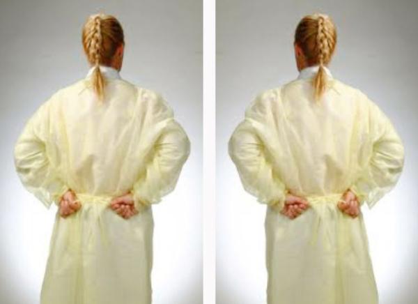 Non - Irritating Non Woven Isolation Gown CPE / PE Material Water Resistant