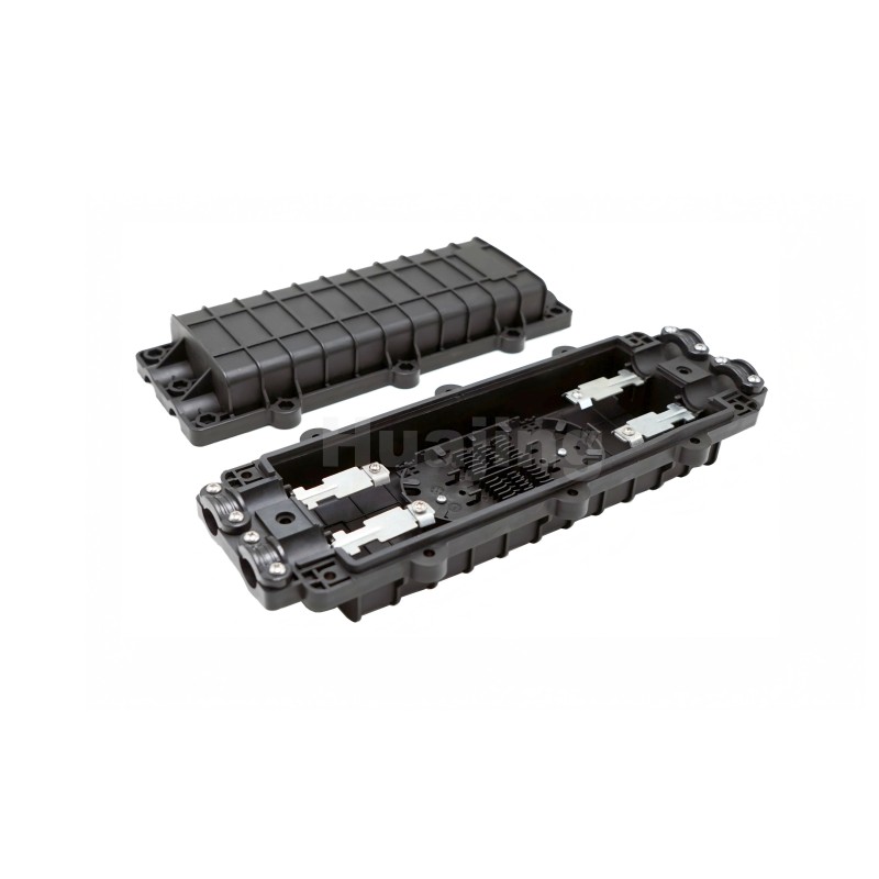 Compact 4 Ports 144 Cores Flexible In Line Optical Fiber Splice Closure Cable Connection IP68