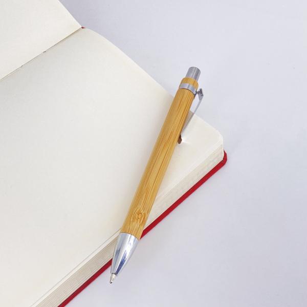 Environmental Bamboo Ball Pen 1.0mm Natural Color Retractable Ballpoint Pen