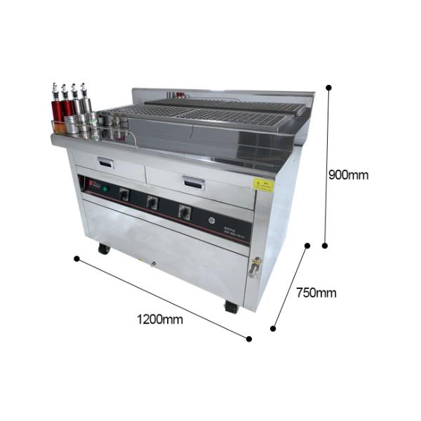 Corrosion Resistance Commercial Barbecue Grills Equipment Smokeless