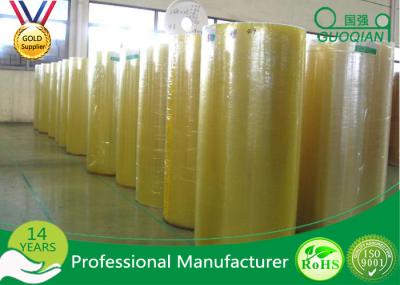Transparent Bopp PVC Film Roll , Water Activated Packing Tape Jumbo Roll 980/1280/1620mm