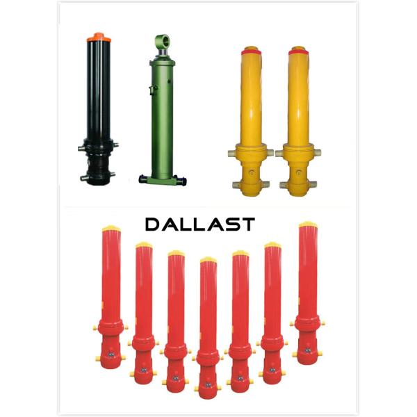 Cilindro largo de efecto simple del aceite hidráulico del movimiento para el remolque agrícola de la descarga