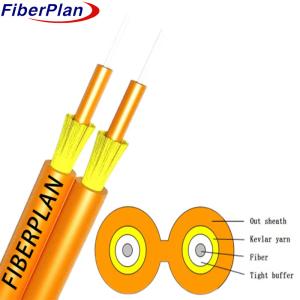 2.0mm 3.0mm Double Sheath G652D Duplex Indoor Fiber Optic Cable