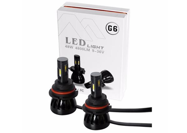G6 LED Headlight Bulbs H7 , 4800LM 48W LED Automotive Headlamps 48W 	IP68