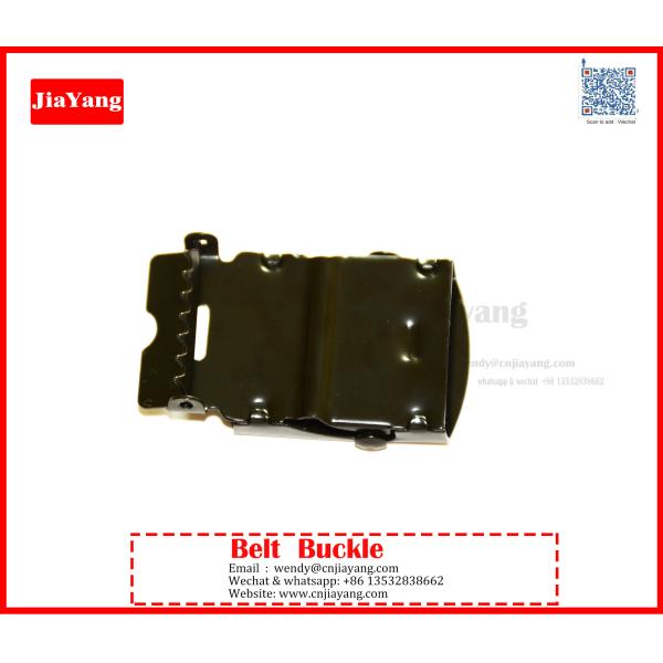 matt black coated metal clip belt buckle