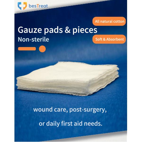 Gauze Pads & Blue Gauze Swab Medical Sterile Gauze Sponge With X-Ray10*10cm-16p 5Pcs/Bag