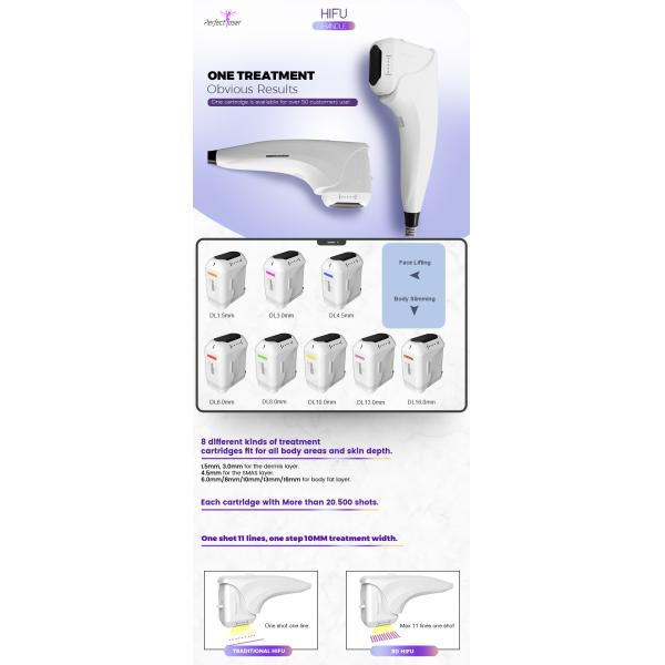 Обработка красоты подтяжки лица машины Rf Hifu не инвазионная