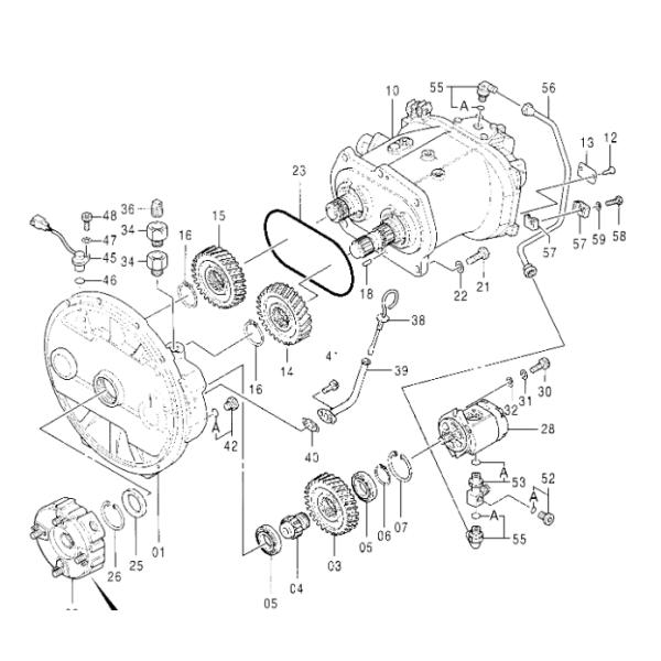 Коммацу Дэмп-Трак HM400-3 HM400-5 Гидравлический главный насос 708-1W-02260 708-1W-02270