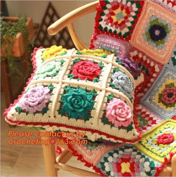 new cotton crochet pillow cover cotton knitted pillow cover cushion towel for home decor
