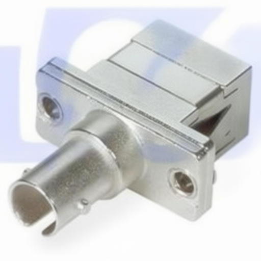 fiber optic ST to SC adapter with ceramic sleeve and zinc alloy body L-com FOA-211 simplex configuration