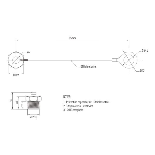 Электрическая степень предохранения от IP67 SUS 316 пылезащитного колпачка соединителя M12 с ремнем