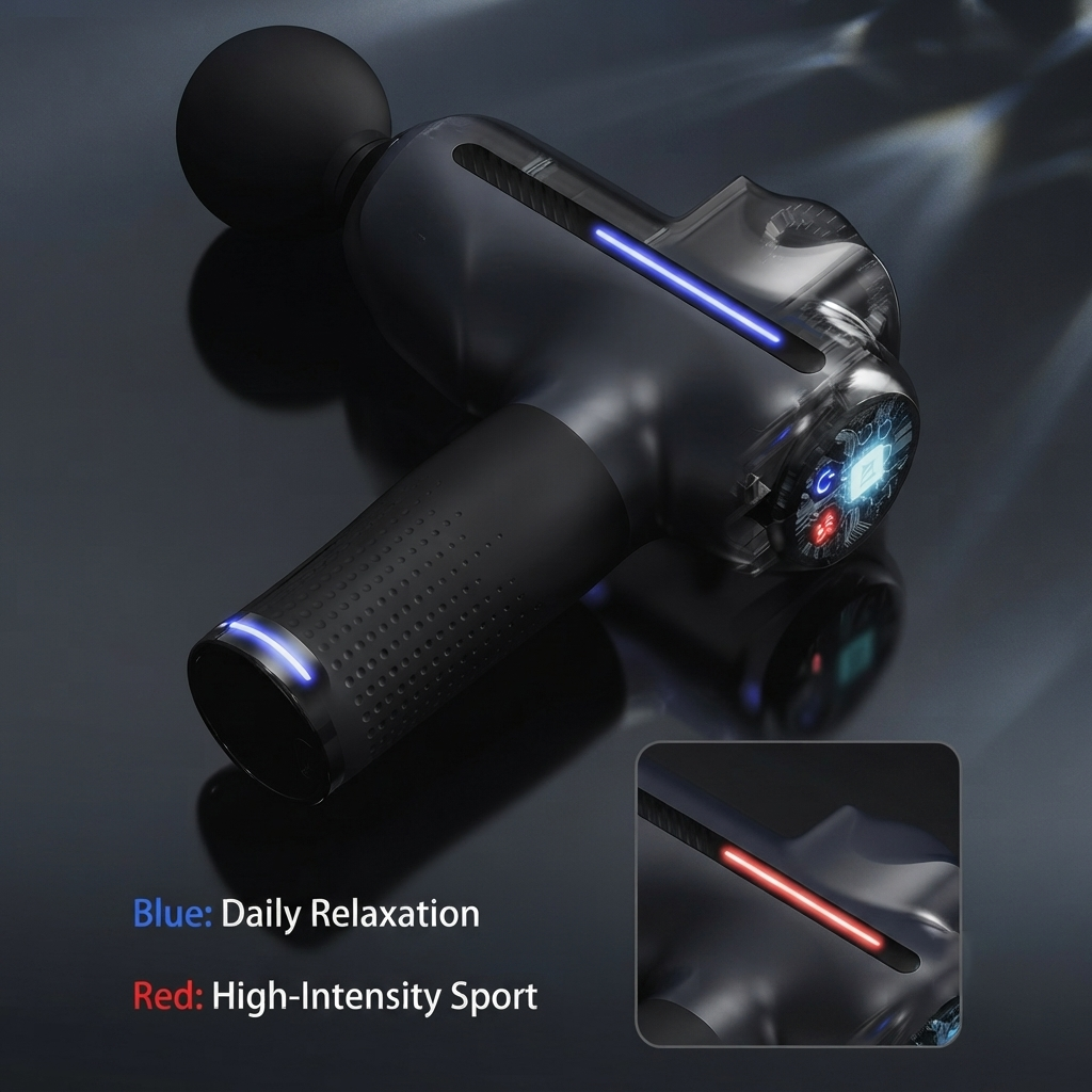 ZN--BM06 Professional Deep Tissue Electric Massage Gun with 3-Level Thermal Heating Therapy