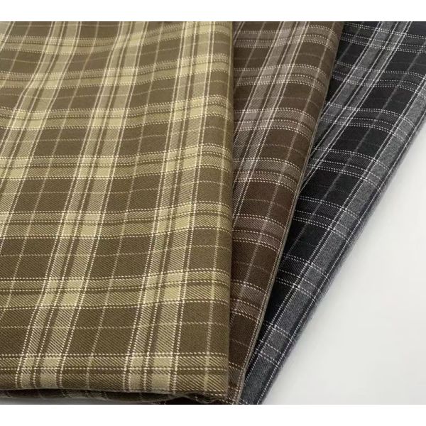 Checked Fabric Grid Chequer Fabric 50%Polyester 50%Polyester 250gsm  Shirt Vest Suit Blazer Fabric