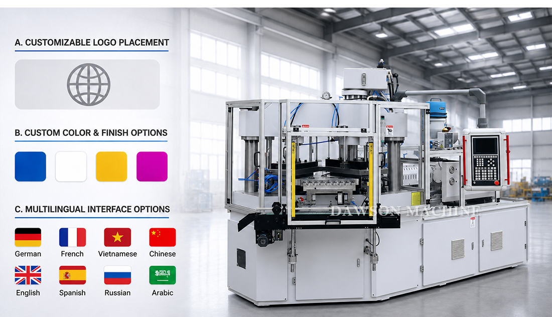 Automatic 25 kW Customizable Injection Blow Molding Machine for Plastic Bottle Production