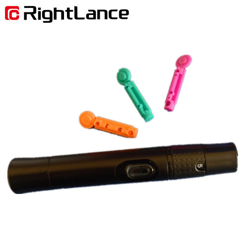 Black 28g Painless Diabates Freestyle Lite Lancet Pen Plastic Blood Lancet 9 Depth Settings