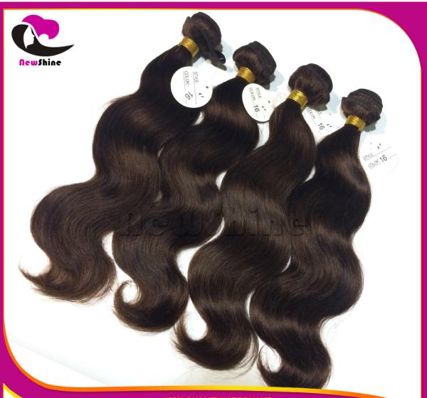 Guangzhou 100% Human Hair Light Brown Brazilian Virgin Hair Body Wave With Same Color 4# Closures No Shedding No Tangle