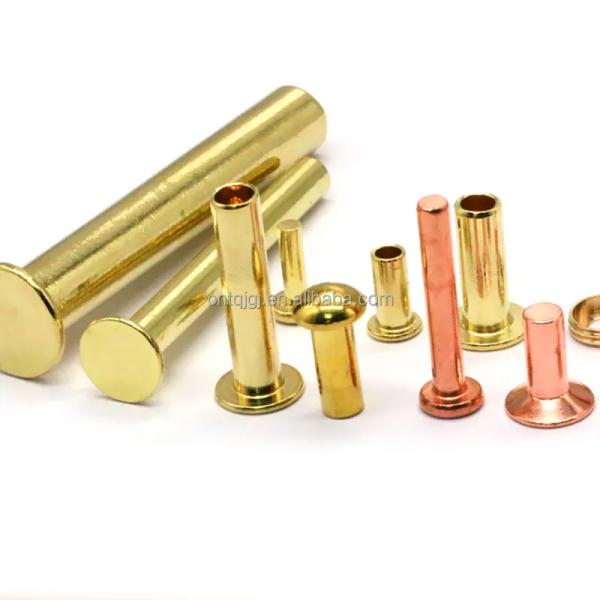 Brass M8 M10 M12 Countersunk Head Solid Rivet Bright Finish Uncoated ISO Standard for Temperature Environments