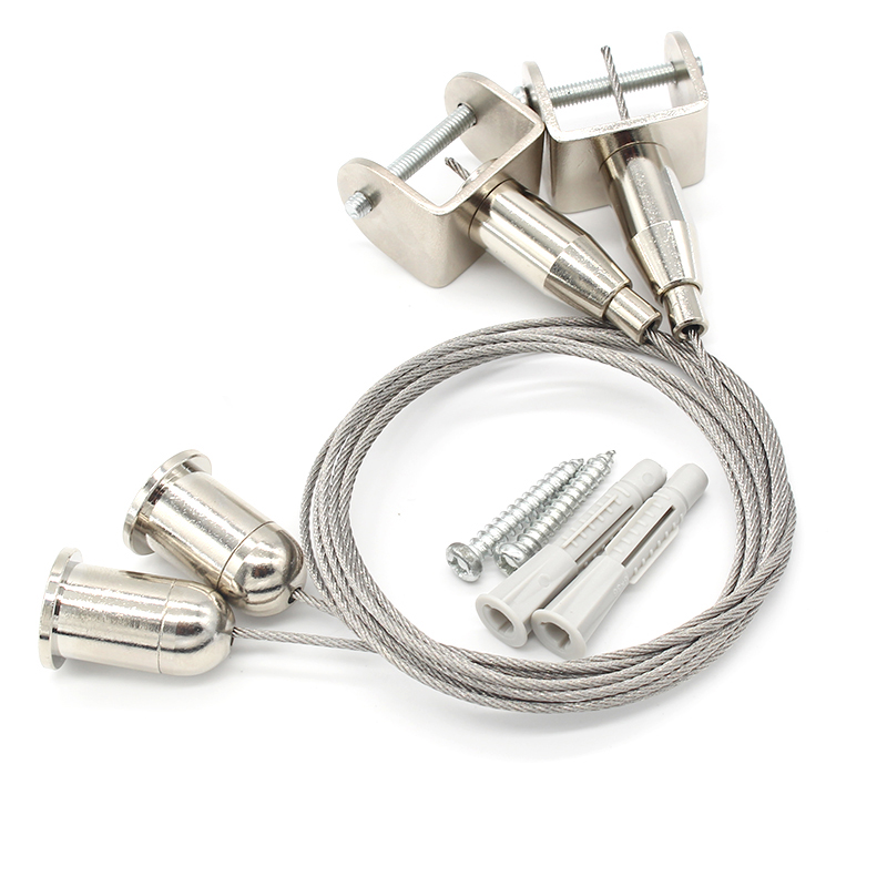 High Quality Metal Picture Hanging Kit Ceiling Display Kit Wire Rope Clip Hanging System