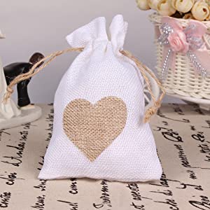 Drawstring Burlap Natrual Jute Sacks Jewelry Candy Pouch Christmas Wedding Party Favor Gift Bags