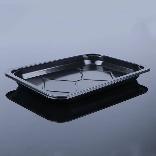поднос еды черных изготовленных на заказ замороженных продуктов 23*16*2cm устранимый пластиковый